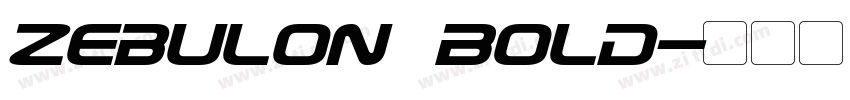 Zebulon Bold字体转换